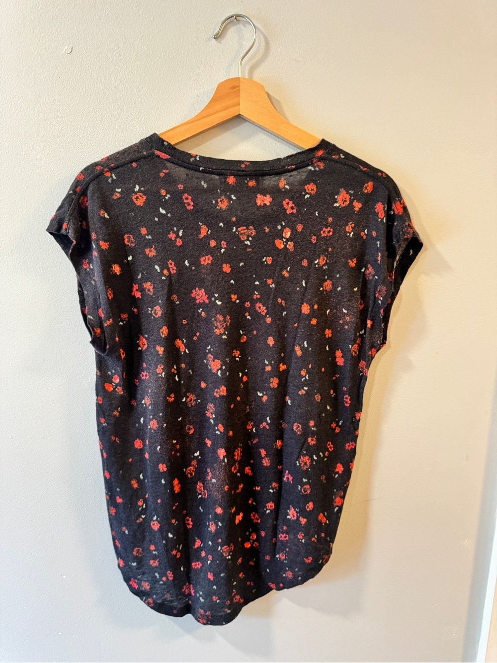 IRO Black Floral Short Sleeve Tee - Picture 2 of 4